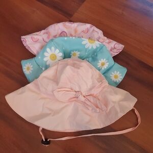 Tahari Kids' Floral and Rainbow Hats - Pink, Blue, Peach